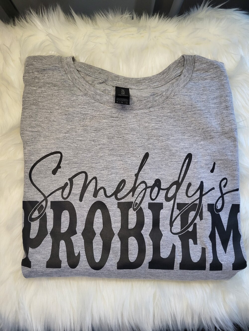 Somebody's Problem Grey Kids Graphic Tee